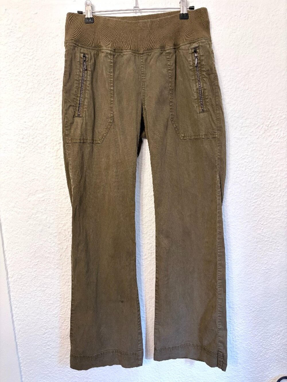 Orvis Explorer Pull-On Wide-Leg Utility Pants Olive Green Size 6 Gorpcore Hiking
